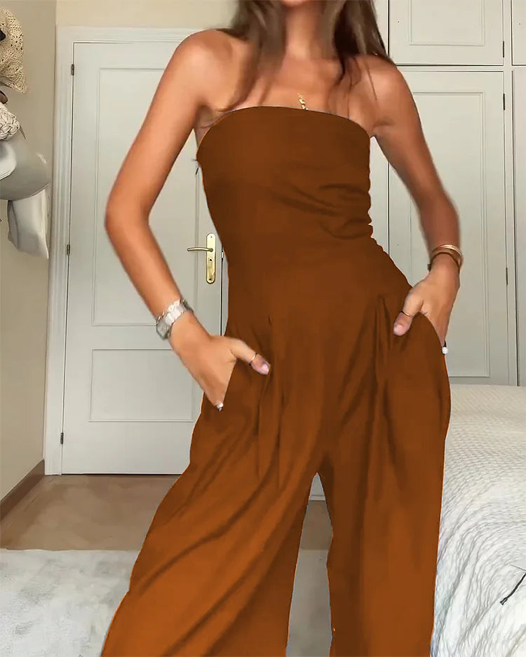 Lovisa™ – Axelbandslös Jumpsuit med Tidlös Elegans